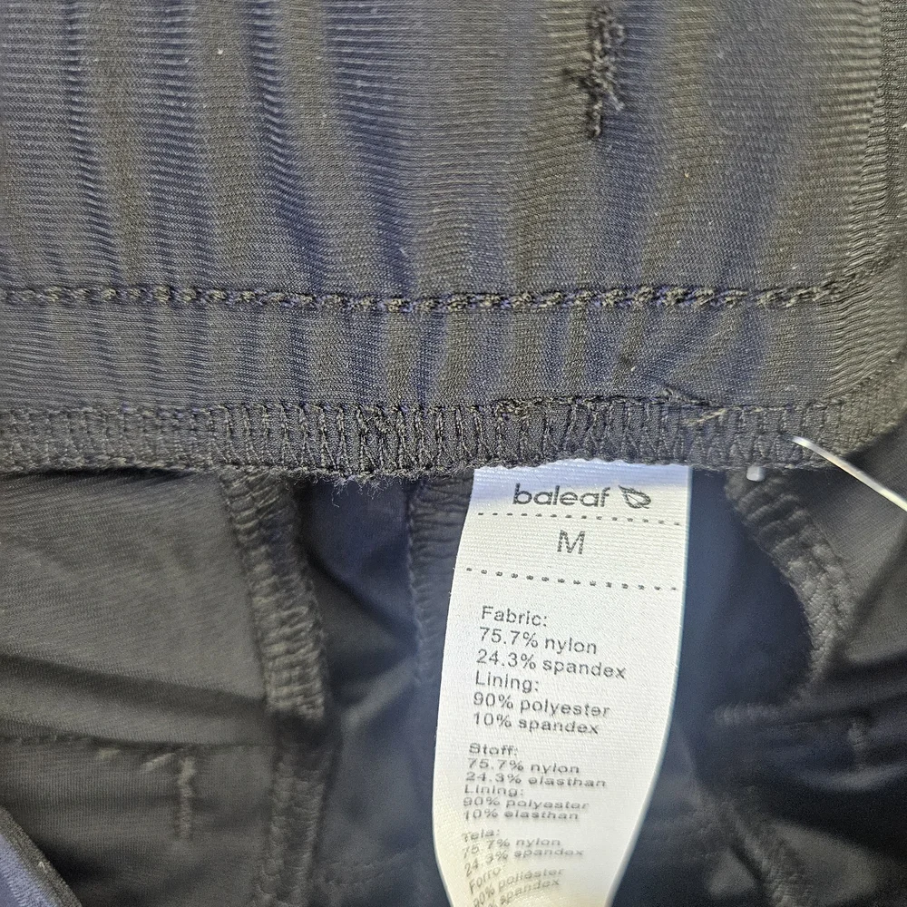 Baleaf Men’s Athletic Pants Black Size M Stretch Lightweight UPF 50+ Quick Dry